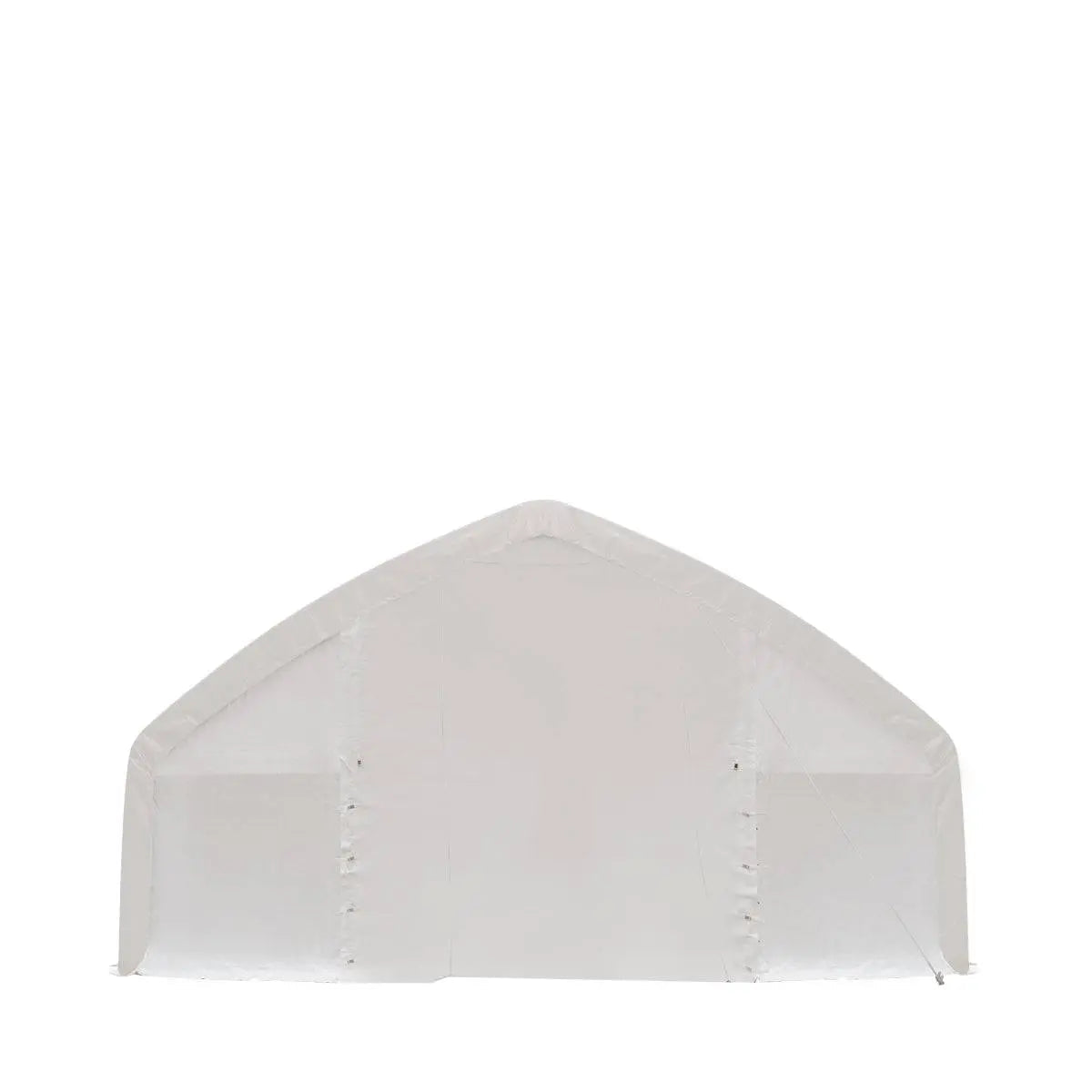 30' x 50' Straight Wall Peak Ceiling Storage Shelter with Heavy Duty 17 oz PVC Cover & Drive Through Doors, TMG-ST3050V (Discontinued – No Longer Available)