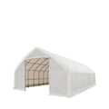 30' x 50' Straight Wall Peak Ceiling Storage Shelter with Heavy Duty 17 oz PVC Cover & Drive Through Doors, TMG-ST3050V (Discontinued – No Longer Available)