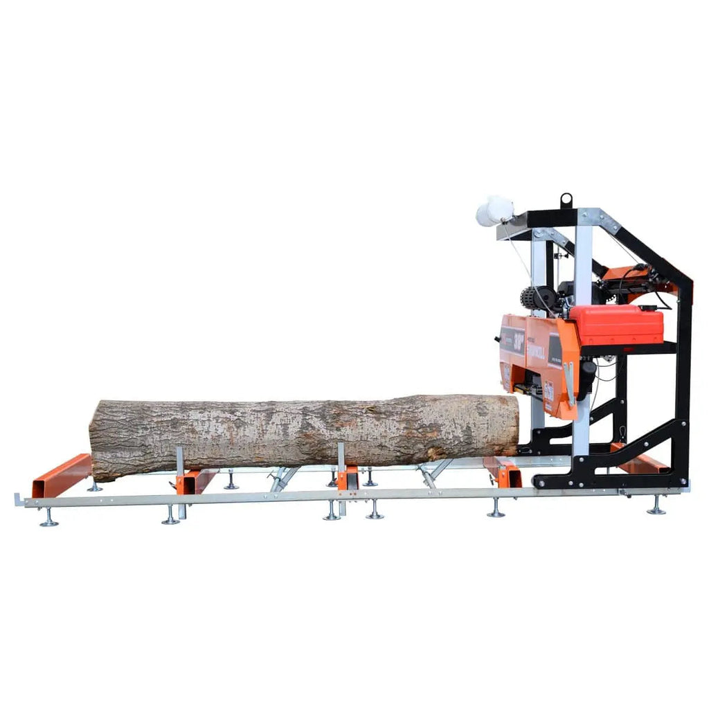 40" Portable Sawmill, 13' Track Length, 24 HP V-Twin Engine, 4-Post Carriage, 10 L Water Tank, EPA Certified Fuel Tank, TMG-PSM38