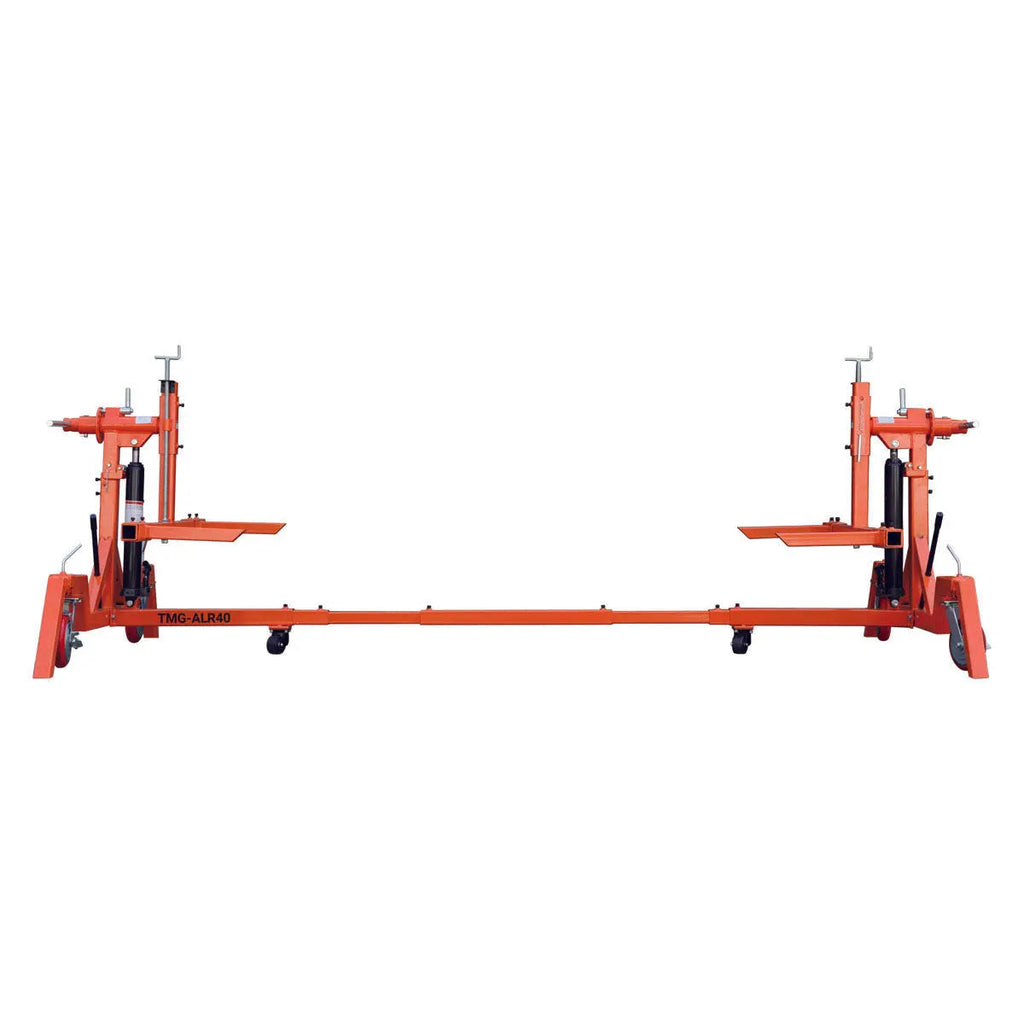 4000 LB Car Automotive Rotisserie, Dual Hydraulic Cylinders, 8" Locking Casters, 22' Working Length, TMG-ALR40