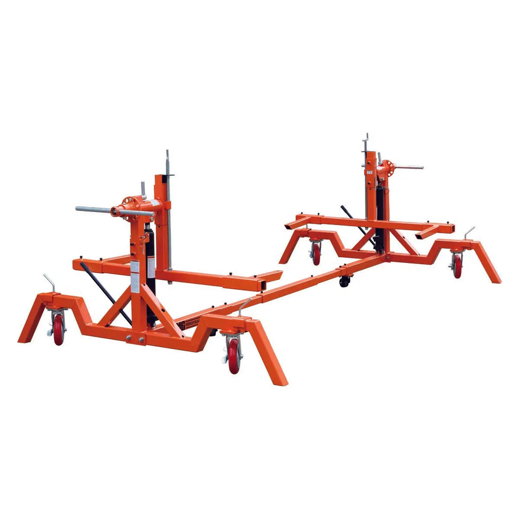 4000 LB Car Automotive Rotisserie, Dual Hydraulic Cylinders, 8" Locking Casters, 22' Working Length, TMG-ALR40