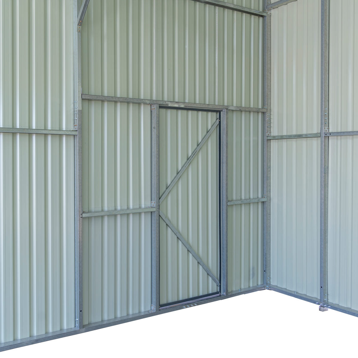 30' x 50' Metal Garage Shed – Steel Building with 11' Clearance High Front Doors, Side Entry Door, 16 GA Steel Structure TMG-MS3050