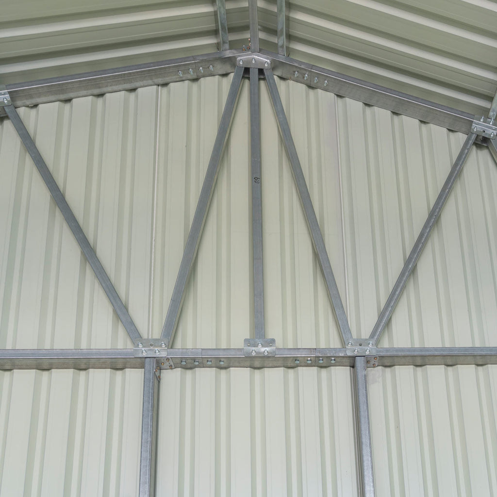 30' x 30' Metal Garage Shed – Steel Building with 11' Clearance High Front Doors, Side Entry Door, 16 GA Steel Structure TMG-MS3030