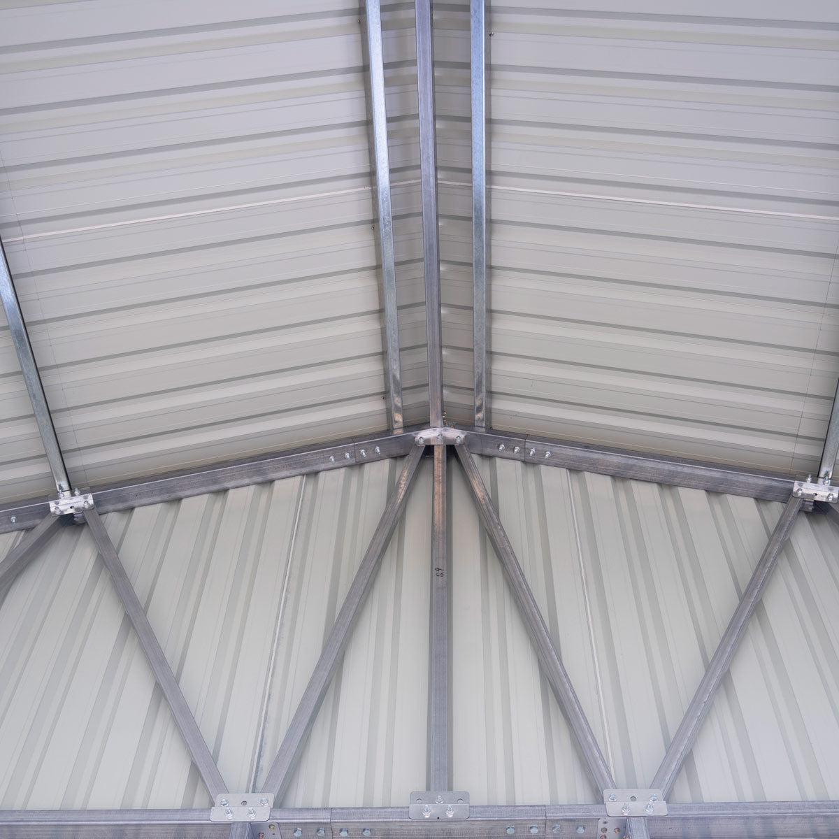 30' x 30' Metal Garage Shed – Steel Building with 11' Clearance High Front Doors, Side Entry Door, 16 GA Steel Structure TMG-MS3030