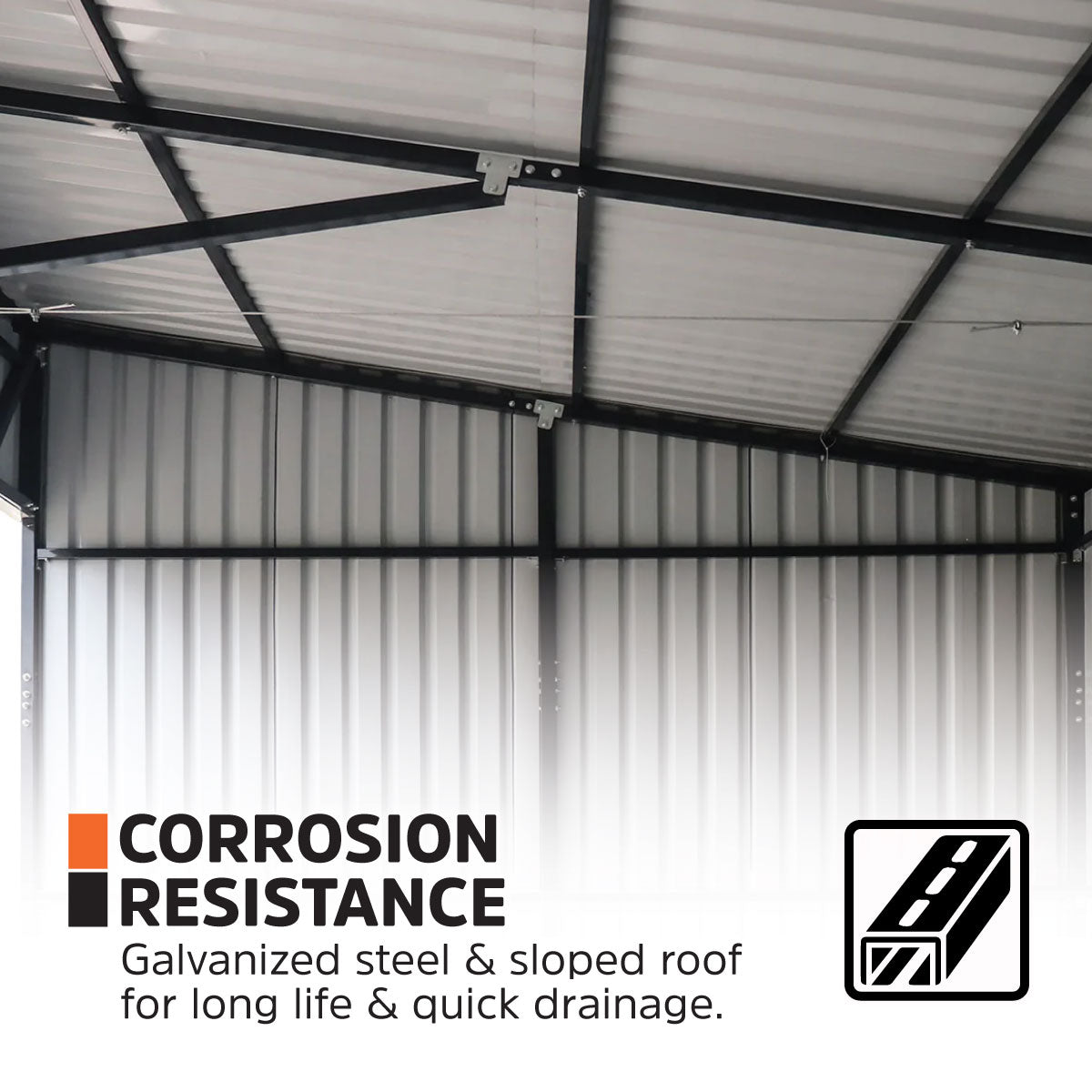 12’ x 27’ Horse Run-In Shed with Portable Skid Mount and Wide Front Opening for Livestock Shelter, Bolts & Nuts Assembling TMG-MSK1227