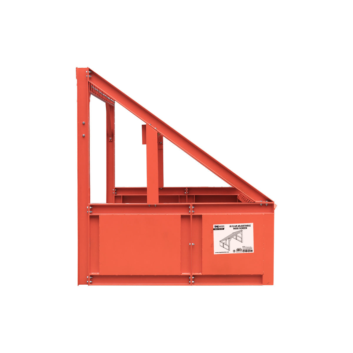 8' Heavy Duty Grizzly Rock Screen with Adjustable Deck Bars, 5000-lb Capacity TMG-RS08