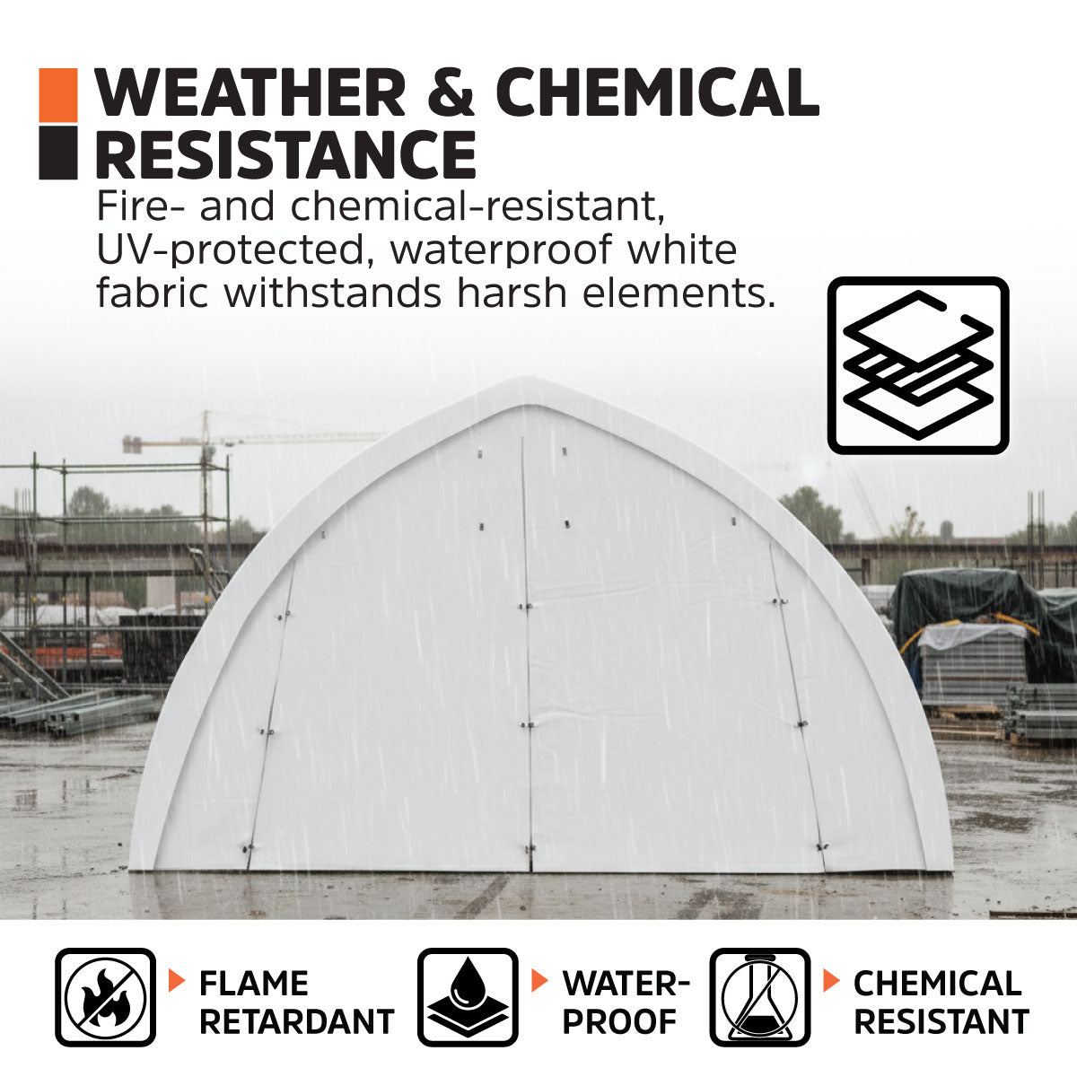 20' x 30' Arch Wall Peak Ceiling Storage Shelter with Heavy Duty 11 oz PE Cover & Drive Through Doors, TMG-ST2032P (Previously ST2031P)