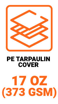 30' x 40' Peak Ceiling Storage Shelter with Heavy Duty 11 oz PE Cover & Drive Through Doors, TMG-ST3042E (Previously ST3040E)