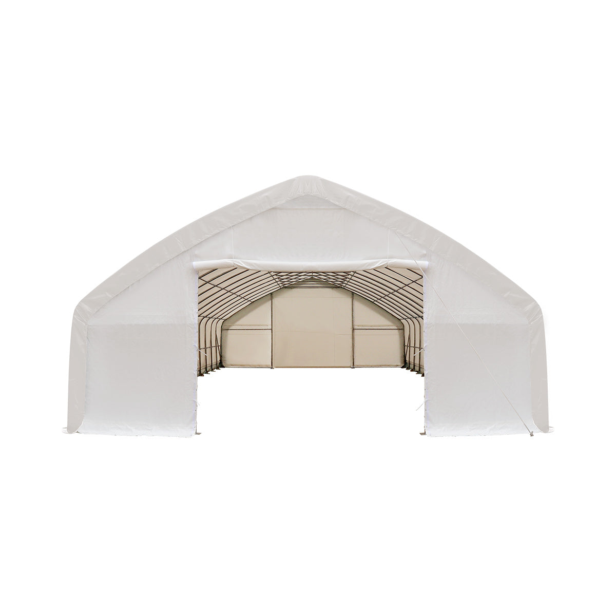 30' x 70' Straight Wall Peak Ceiling Storage Shelter with Heavy Duty 17 oz PVC Cover TMG-ST3072V (Previously ST3070V)