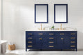 Meuble double vasque Valentino 84" avec plan en quartz blanc