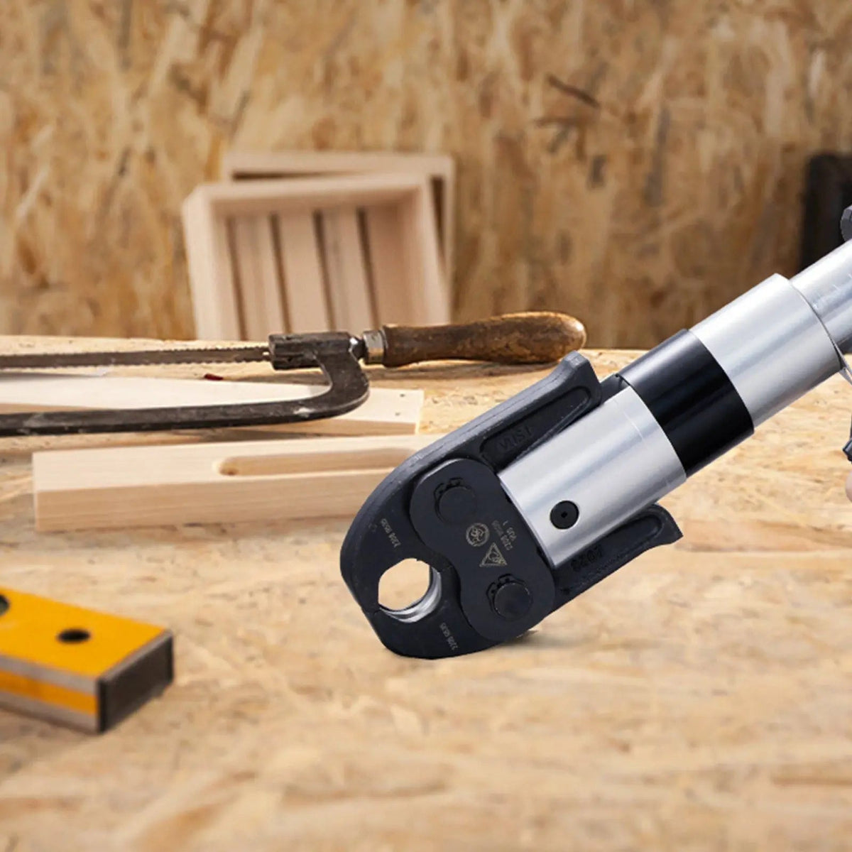 18V Electric Pro Press Tool, 1/2"–2" Pipe Capacity, 360° Rotating Crimper, Brushless Motor with 6 Jaws, DOBA-PT18