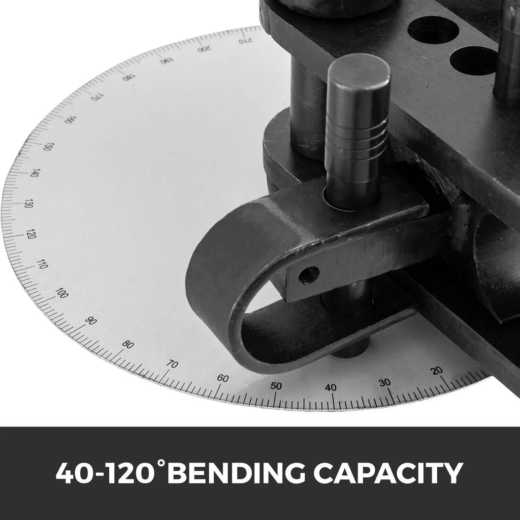 45" Tube Pedestal Bender, 240° Max Bending, 3 Dies Included, Heavy-Duty Metal Frame, DOBA-TB120