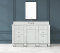 Meuble vasque simple Winston 60" avec plan en quartz blanc