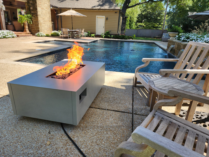 WARMING TRENDS AON R48 – Table brasero à gaz rectangulaire 48 pouces