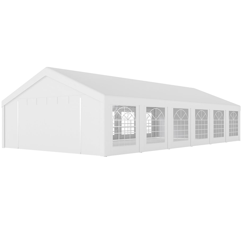 20' x 40' Heavy Duty Party Tent and Carport with 12 Sidewalls, White