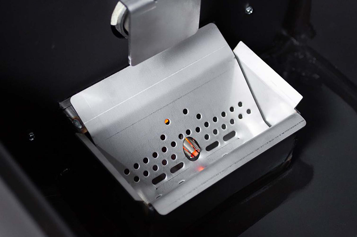 Yoder Smokers YS640s Pellet Grill on Competition Cart w/ Storage Drawer (Black) + T-Stat Door Kit & Stainless Side Shelves