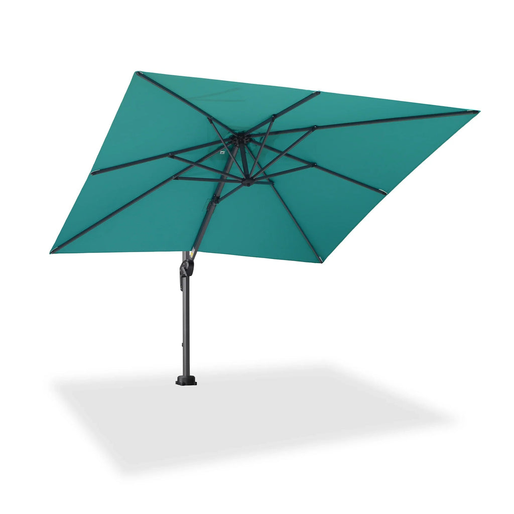 PURPLE LEAF Pool Umbrella Outdoor Cantilever Umbrella with In-ground Base