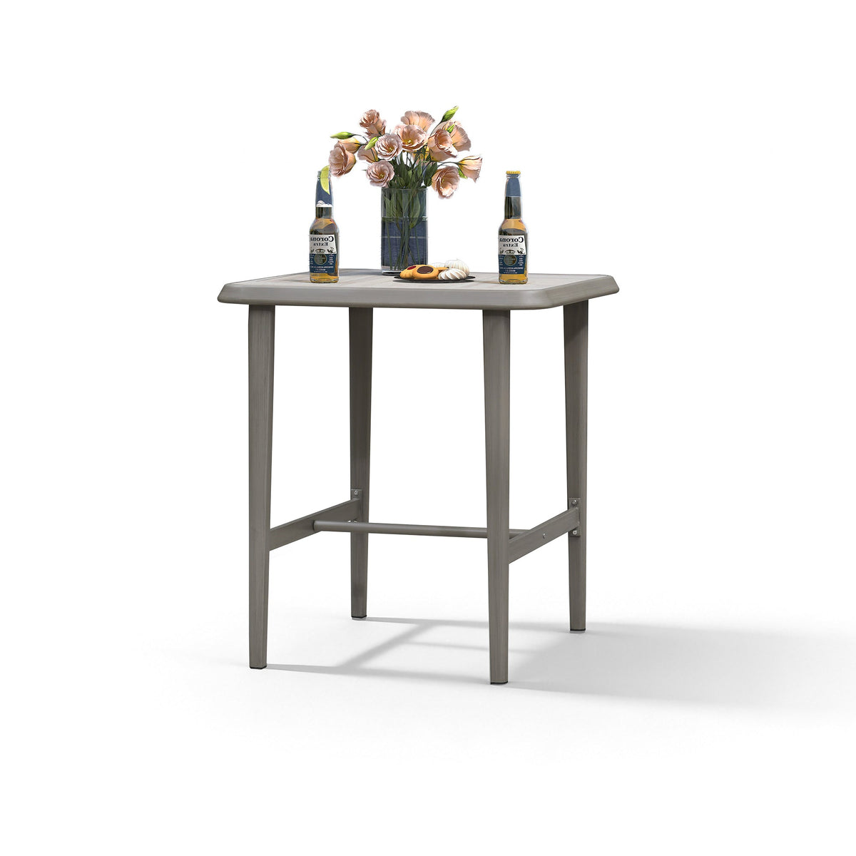 PURPLE LEAF Outdoor Bar Table Patio Dining Table Coffee Kitchen Breakfast Bistro Pub Bar Table for Patio Poolside