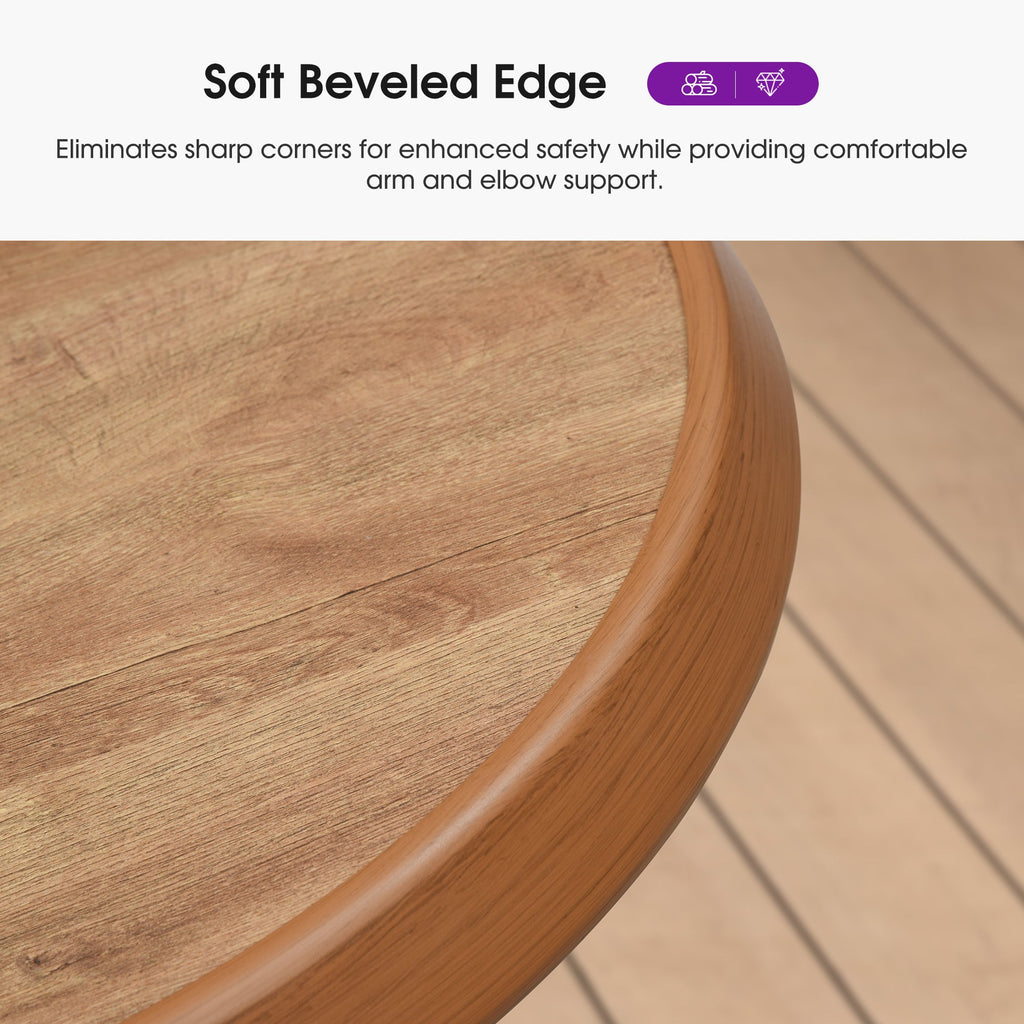 PURPLE LEAF Outdoor Bar Table Patio Dining Table Coffee Kitchen Breakfast Bistro Pub Bar Table for Patio Poolside