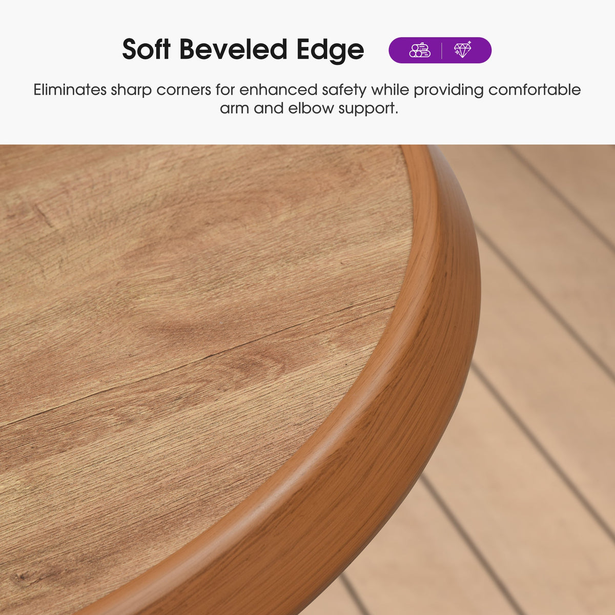 PURPLE LEAF Outdoor Bar Table Patio Dining Table Coffee Kitchen Breakfast Bistro Pub Bar Table for Patio Poolside