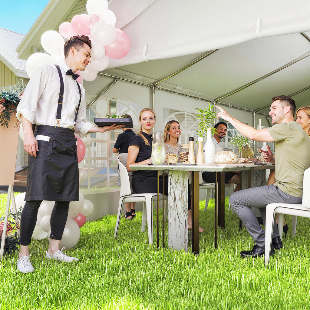 13' x 26' Heavy Duty Party Tent and Carport with Sidewalls, White