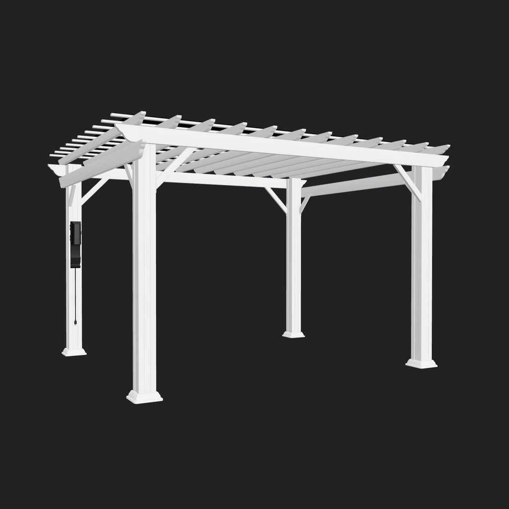 Stratford | 12x10 Steel Pergola – White