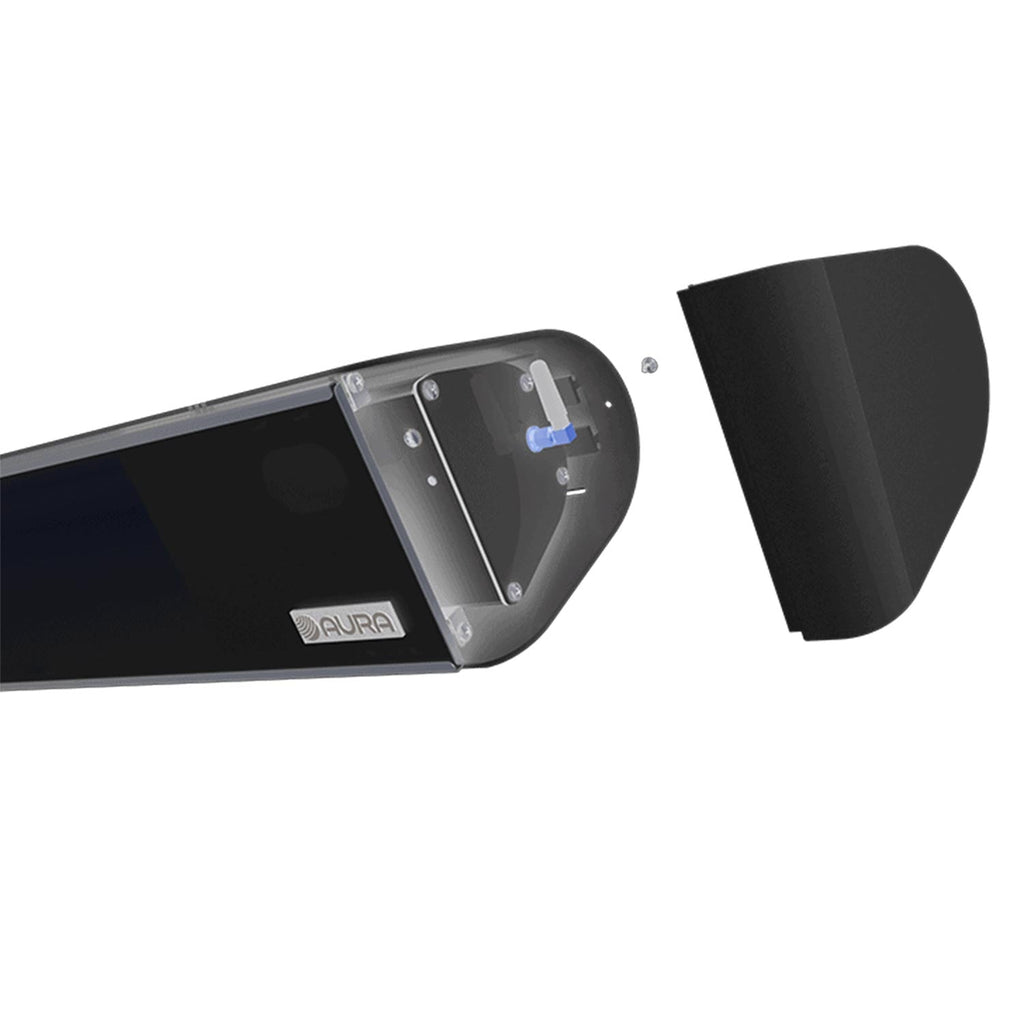 Aura ADGLASS3000 Decor Series Infrared Heater w/ Bluetooth & Remote (Black)