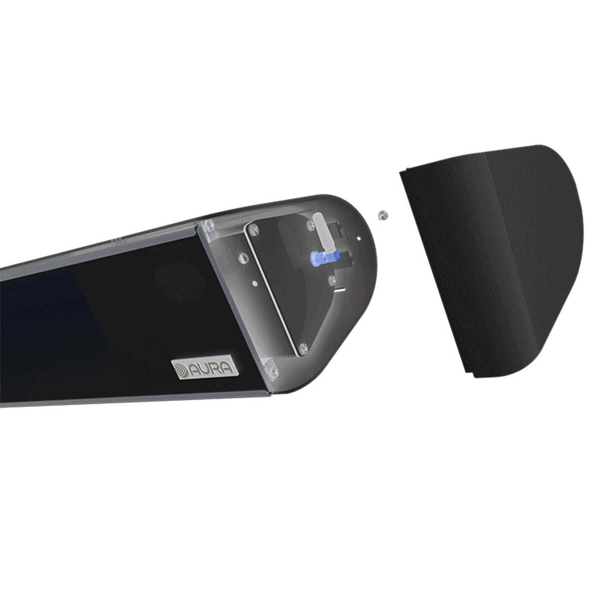 Aura ADGLASS3000 Decor Series Infrared Heater w/ Bluetooth & Remote (Black)