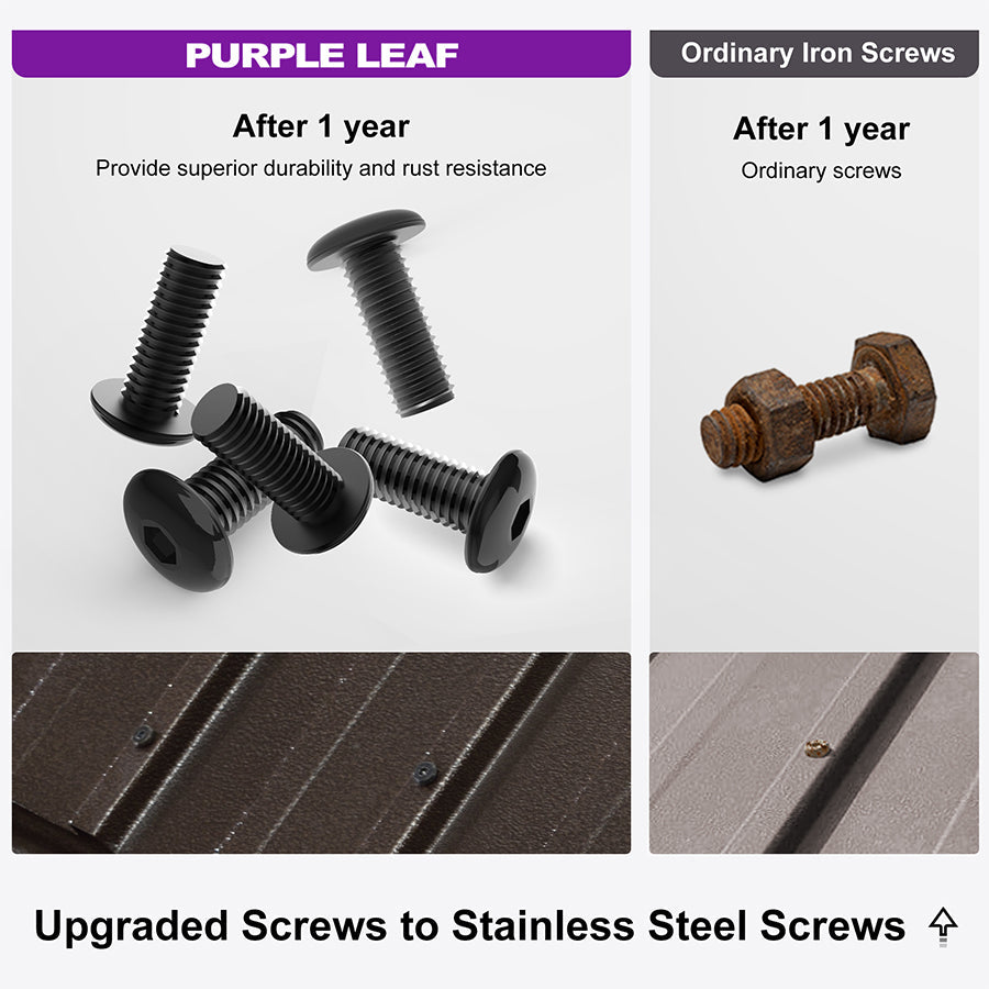 PURPLE LEAF Outdoor Hardtop Gazebo for Garden Bronze Double Roof Aluminum Frame Pavilion