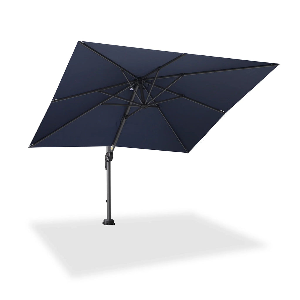 PURPLE LEAF Pool Umbrella Outdoor Cantilever Umbrella with In-ground Base