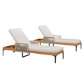 PURPLE LEAF Outdoor Chaise Lounge Sunbrella Patio Lounge Chair Recliner and Cushion for Poolside Balcony Backyard