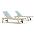 PURPLE LEAF Extra Large Patio Chaise Lounge French Outdoor Wicker Lounger Matte Teak Aluminum Frame 771LBS Capacity PE Rattan Adjustable Backrest for Pool Garden Beach Backyard