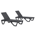 PURPLE LEAF Outdoor Chaise Lounge Patio Chair 5 Positions Adjustable Aluminum Frame with Textilene Seat Lightweight and Durable Pool Chaise Lounge for Patio Poolside Beach Yard