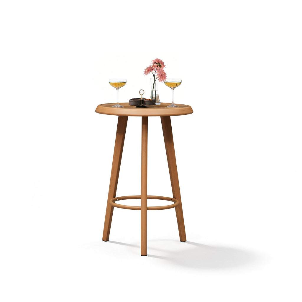 PURPLE LEAF Outdoor Bar Table Patio Dining Table Coffee Kitchen Breakfast Bistro Pub Bar Table for Patio Poolside