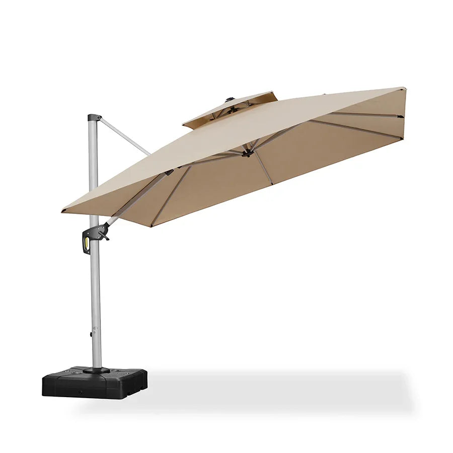 PURPLE LEAF – Parasol de terrasse Premium Classic SUNBRELLA déporté
