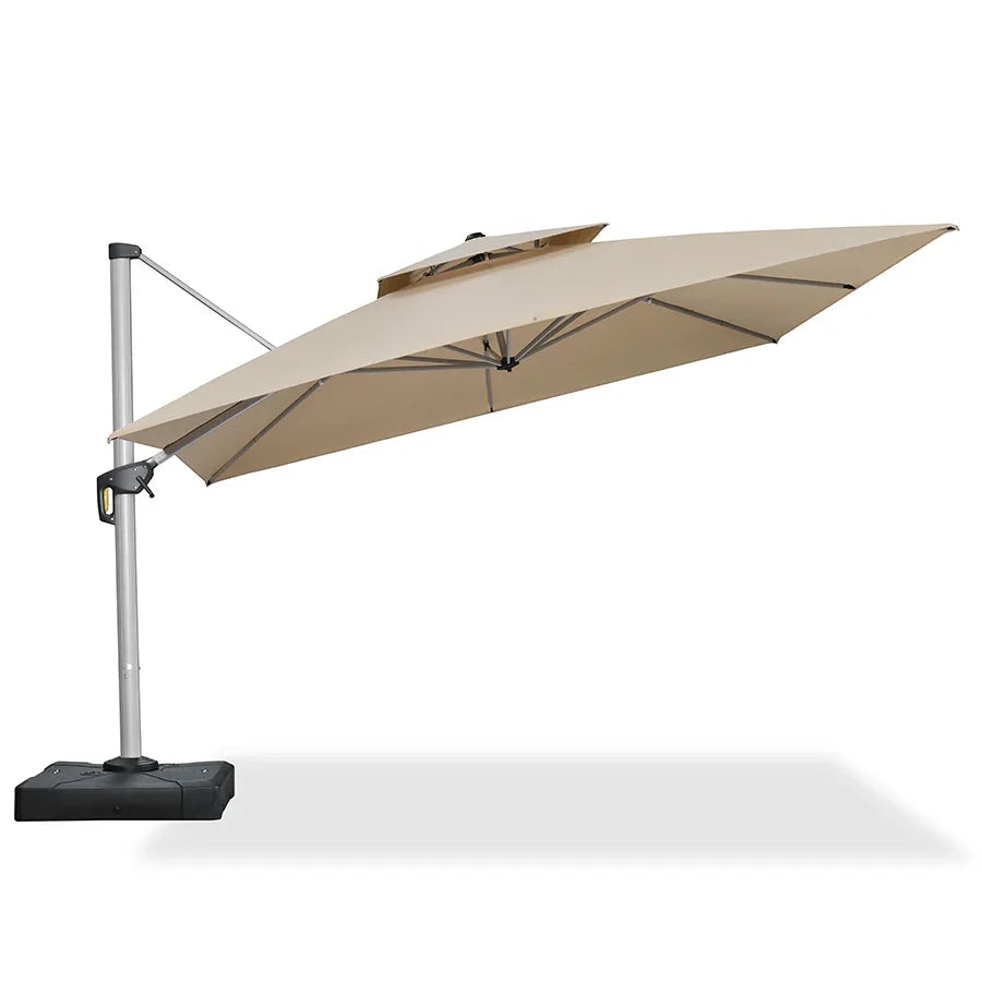 PURPLE LEAF – Parasol de terrasse Premium Classic SUNBRELLA déporté