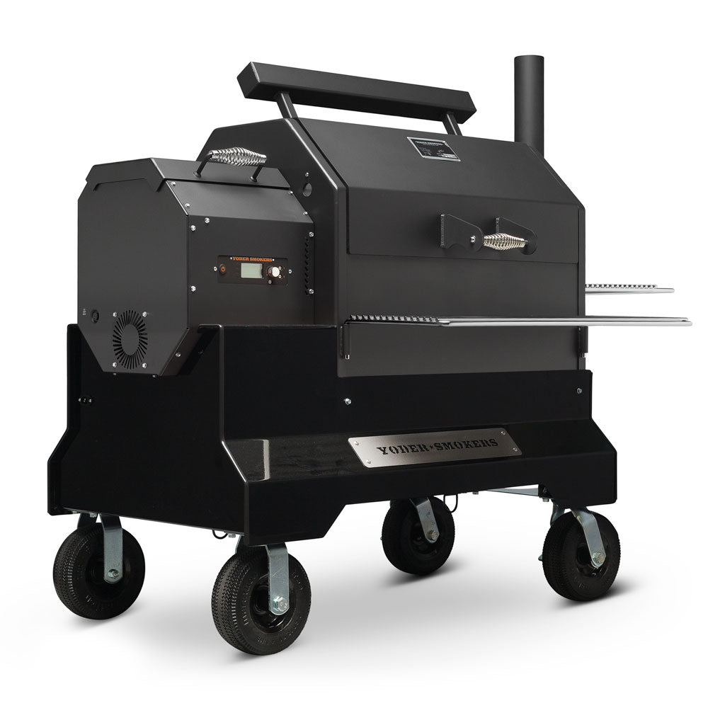 Yoder Smokers YS640s Competition Cart Pellet Grill 8" Wheels (Black Cart)