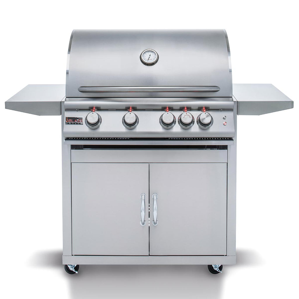 Blaze LTE 32" – Barbecue à gaz encastrable 4 brûleurs avec chariot – BLZ-4LTE2 + BLZ-4-CART-SC