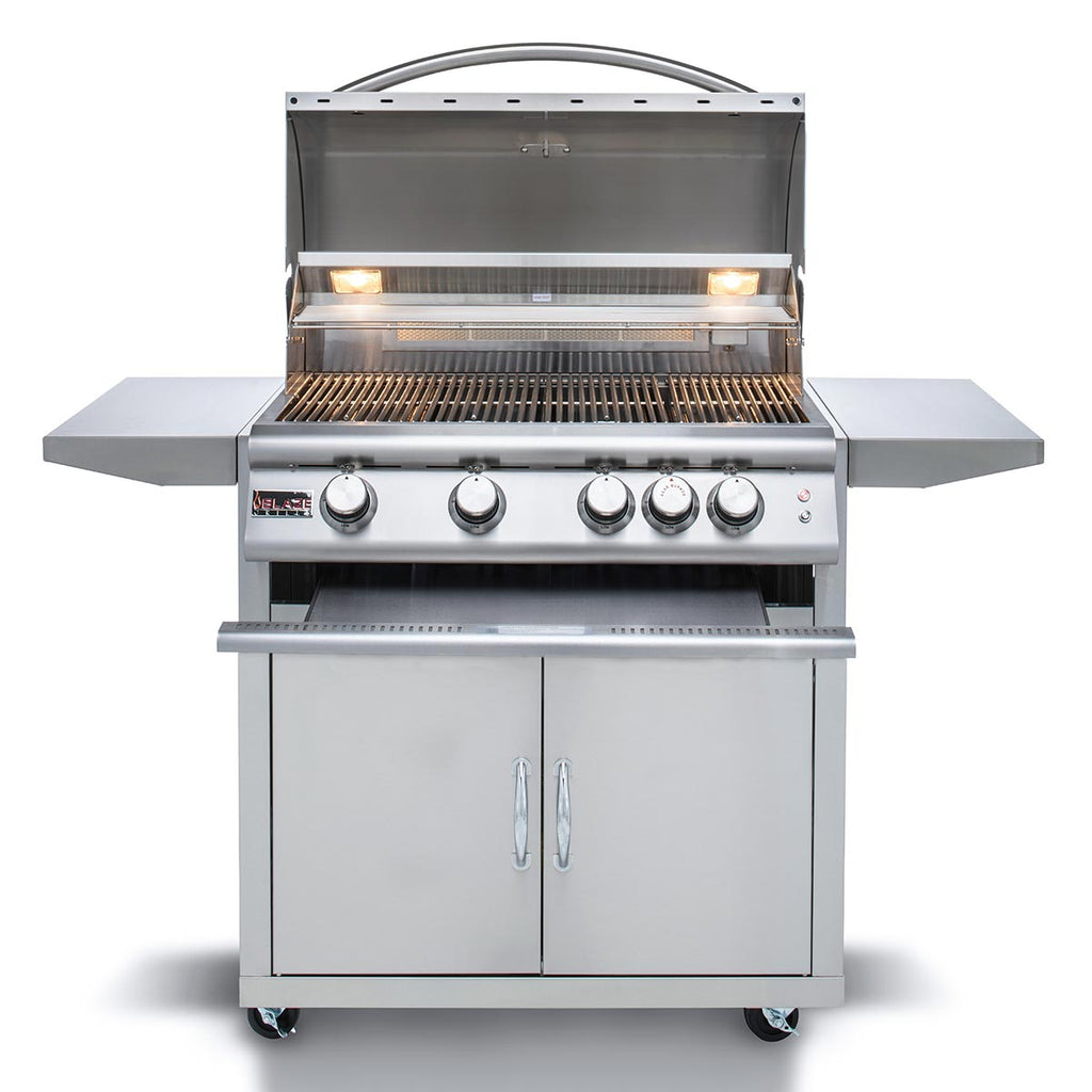 Blaze LTE 32" – Barbecue à gaz encastrable 4 brûleurs avec chariot – BLZ-4LTE2 + BLZ-4-CART-SC