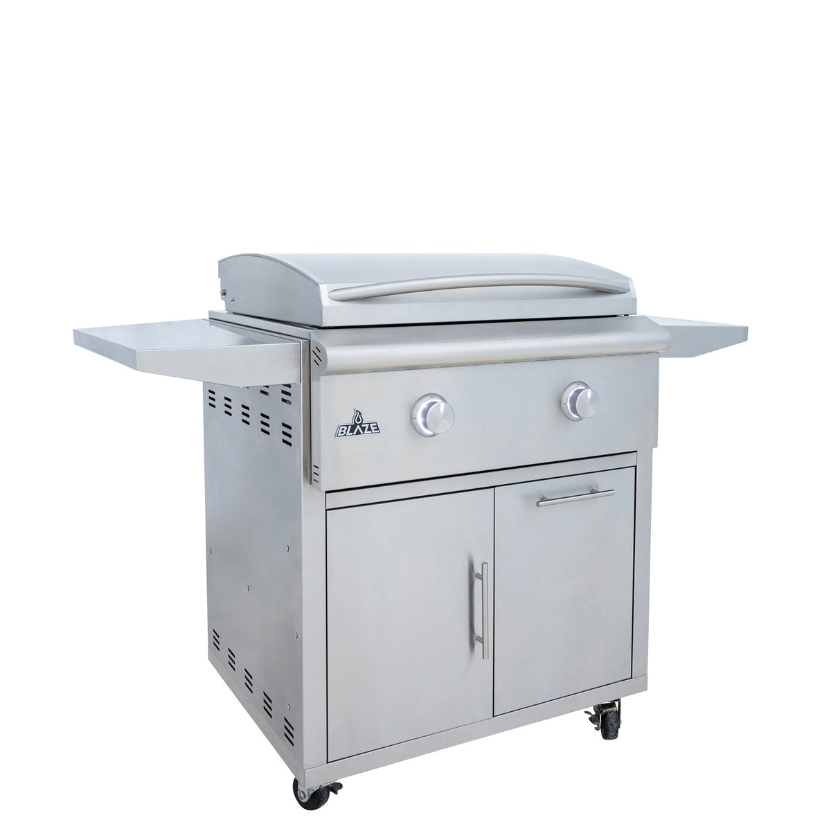 Blaze 30" LTE PLUS 2-Burner Built-In Gas Griddle w/ Grill Cart - BLZ-GRIDDLE-LTE3 + BLZ-GRIDDLE-CART-SC2