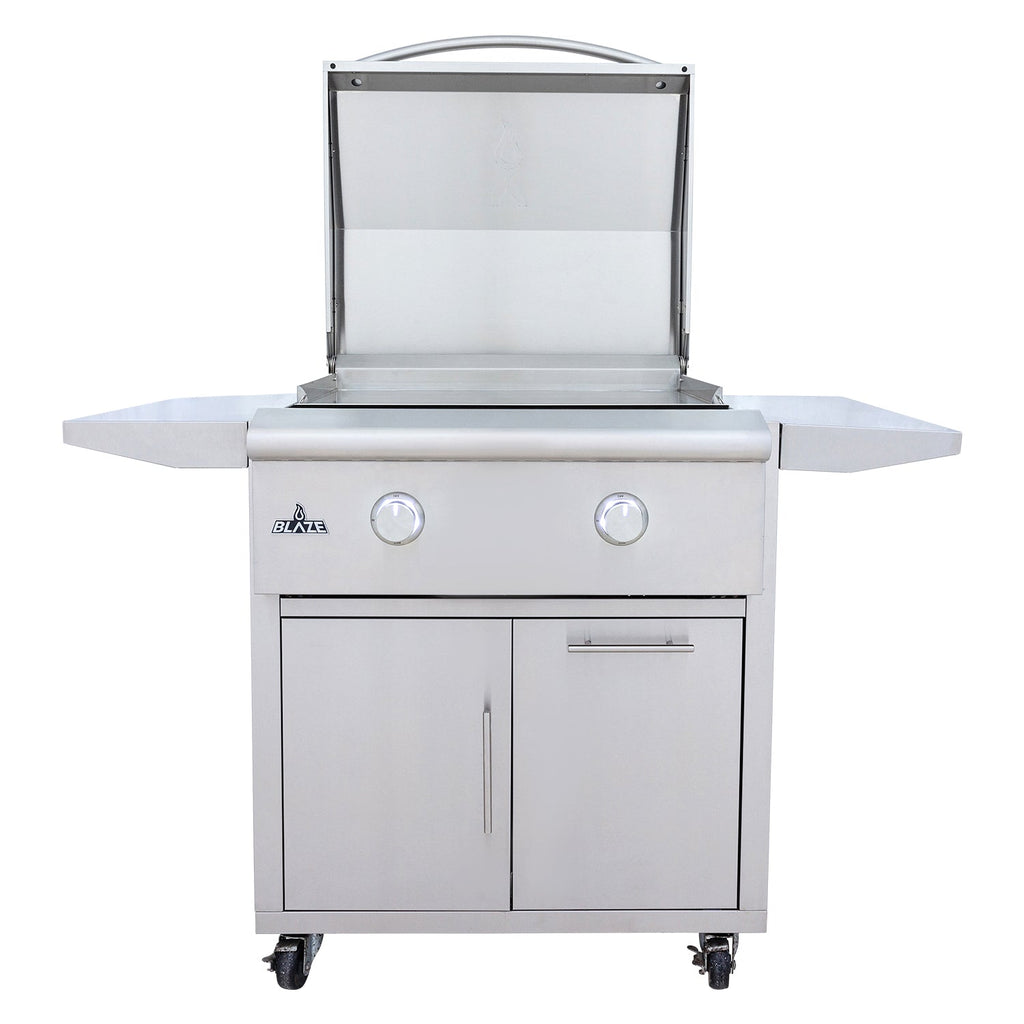 Blaze 30" LTE PLUS 2-Burner Built-In Gas Griddle w/ Grill Cart - BLZ-GRIDDLE-LTE3 + BLZ-GRIDDLE-CART-SC2
