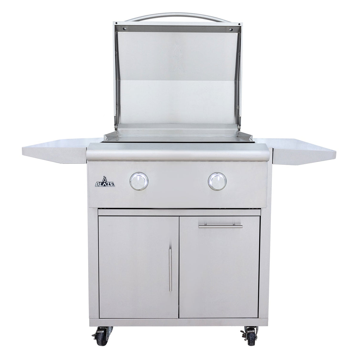 Blaze 30" LTE PLUS 2-Burner Built-In Gas Griddle w/ Grill Cart - BLZ-GRIDDLE-LTE3 + BLZ-GRIDDLE-CART-SC2