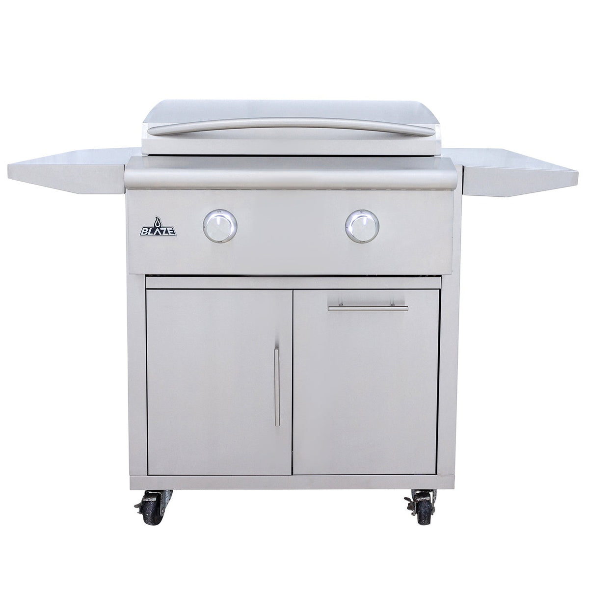 Blaze 30" LTE PLUS 2-Burner Built-In Gas Griddle w/ Grill Cart - BLZ-GRIDDLE-LTE3 + BLZ-GRIDDLE-CART-SC2