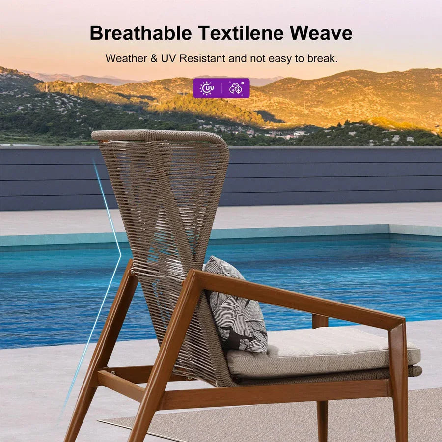 PURPLE LEAF Sicilia L-Shaped Modular Outdoor Sectional with Oatmeal Greige Cushions Flexible Layout for Garden Poolside