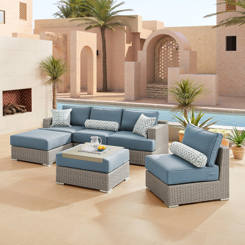 6-Piece Modular Outdoor Patio Seating Set