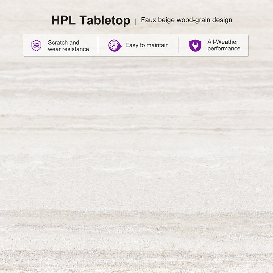 PURPLE LEAF 7 / 9 / 11 pcs Outdoor Dining Set Patio Dining Furniture for Lawn Backyard Deck Brown