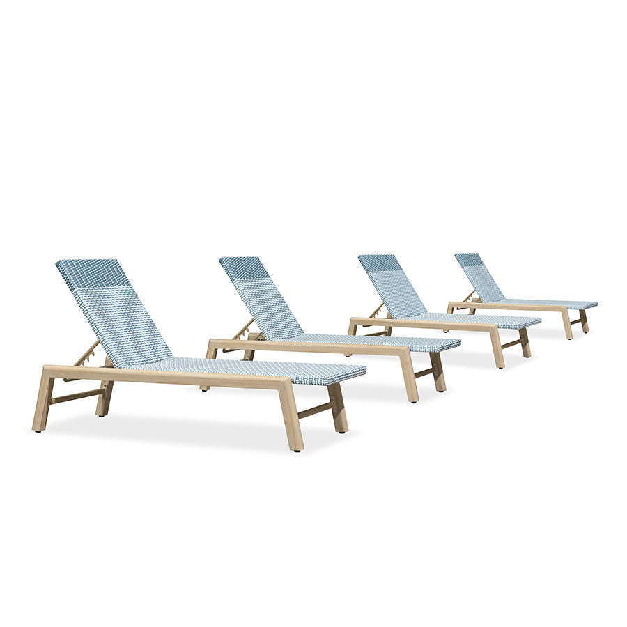 PURPLE LEAF Pool Oversized Lounge Chairs Rattan Aluminium Patio Chaise Lounge Outdoor Adjustable Recliner Finish Loungers Woven PE Sun Chairs for Poolside Deck Beach