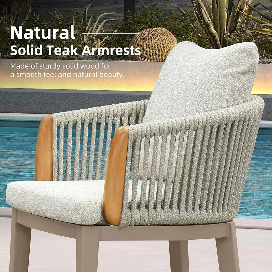 PURPLE LEAF Hailar Outdoor Bar Stools Chair Modern Rattan Bar Stool with Back and Cushion for Balcony, Indoor or Outdoor, Kitchen Island