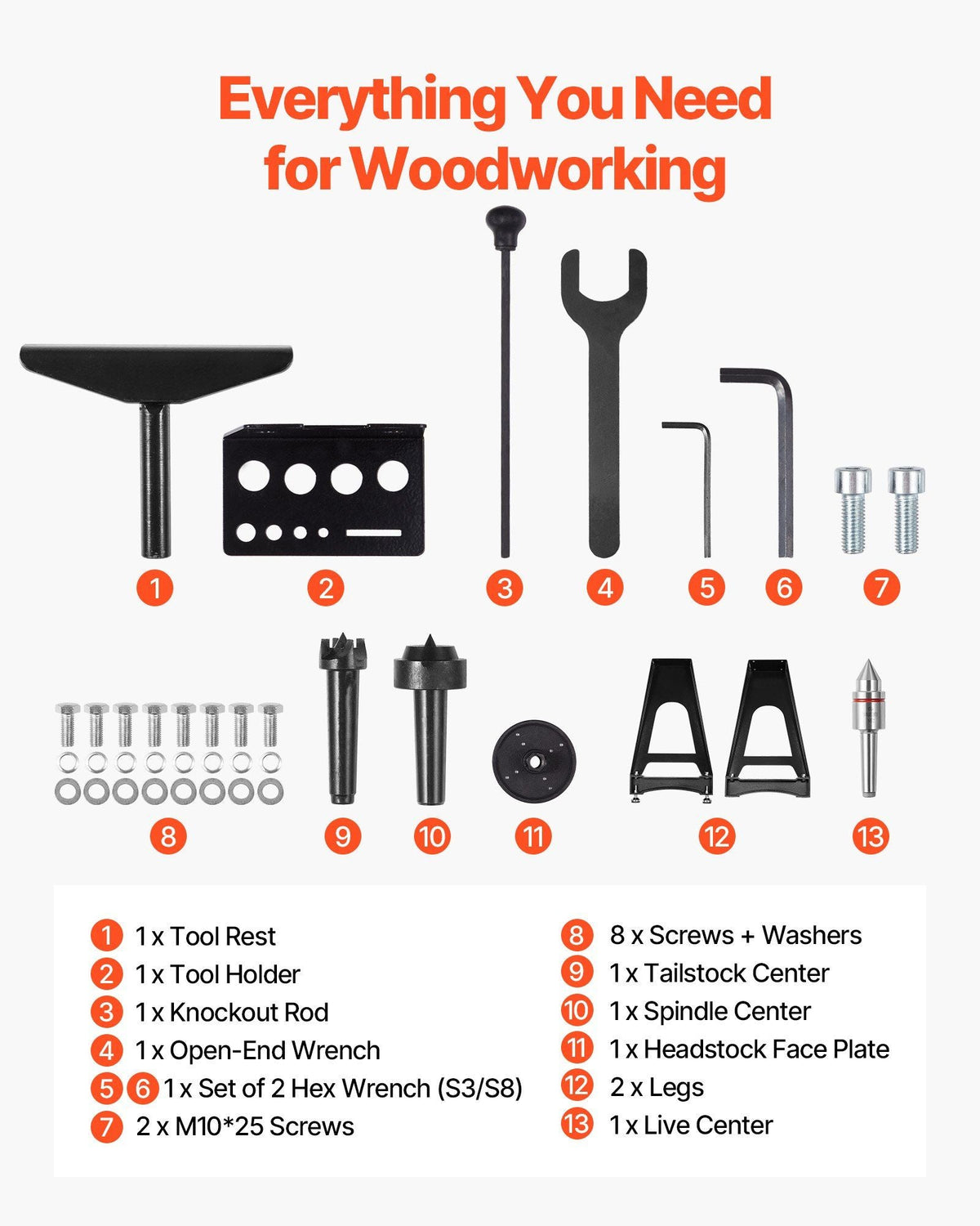 16" x 40" Woodworking Lathe, 1.5 HP Brushless Motor, 0–3200 RPM Variable Speed, Cast Iron Body with Tool Rest, DOBA-WL1640