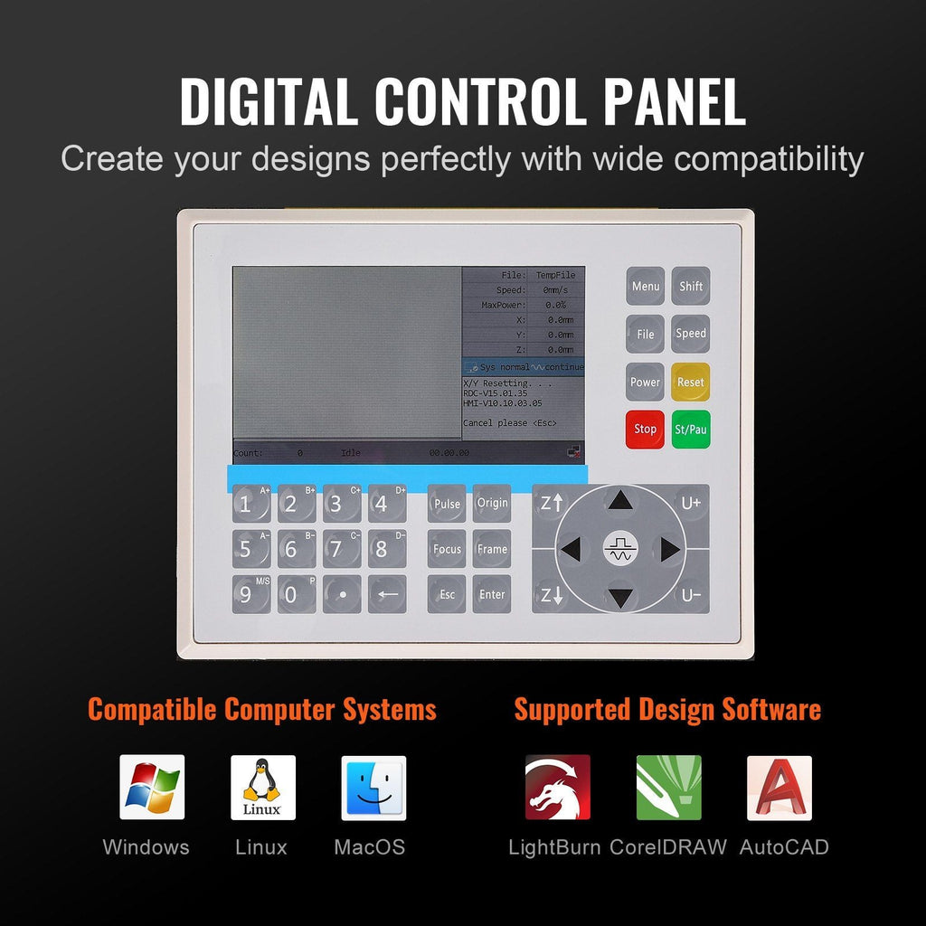 130W CO2 Laser Engraver 35" x 55" with Ruida DSP & Air Assist, VEVOR, DOBA-LE130